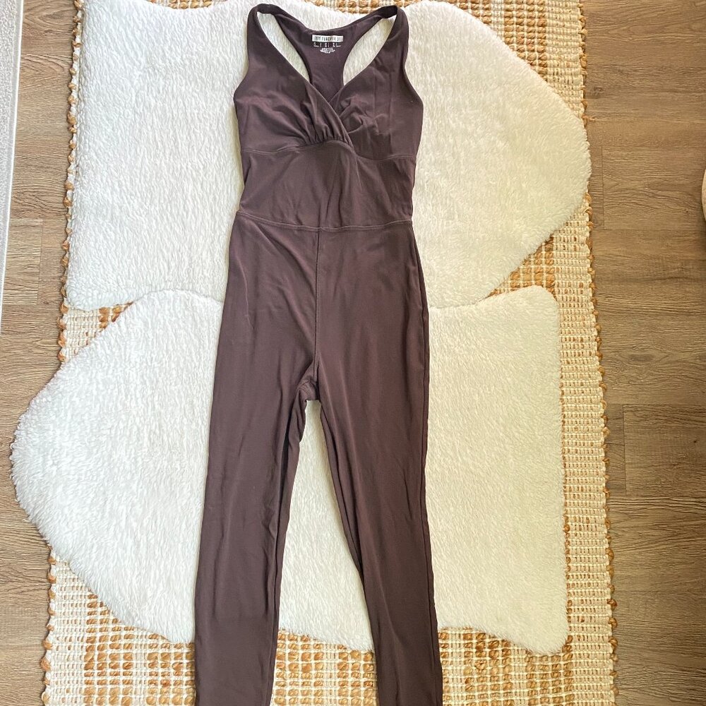 Forever 21 Brown Racerback Twist-Front Jumpsuit – Size Small